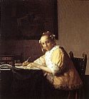 A Lady Writing a Letter by Johannes Vermeer